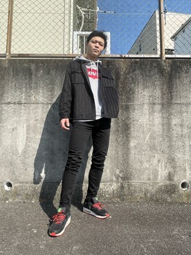 「ごきげんウィーク」｜「アイテム（パーカー）」を使った、たーさん（メンズ・178cm）の春コーディネート