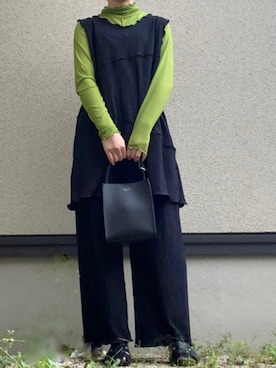 「しまむら（シマムラ）のアイテム（スリッポン）」を使った、りょうさん（レディース・159cm）の秋コーディネート