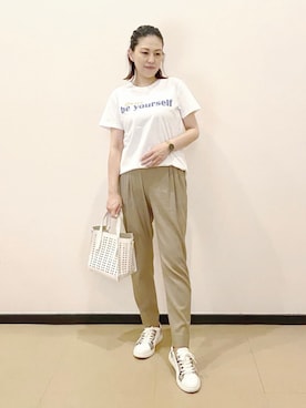 「インディヴィ」｜「アイテム（ハンドバッグ）」を使った、eriさん（レディース・160cm）の夏コーディネート