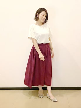 「リバーシブル」｜「アイテム（その他）」を使った、eriさん（レディース・160cm）の夏コーディネート