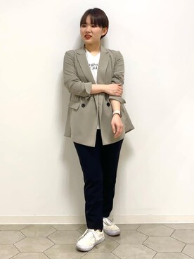 スーツジャケットを使った ショートヘア の人気ファッションコーディネート Wear