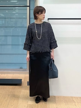 「INDIVI（インディヴィ）のアイテム」を使った、asamiさん（レディース・156cm）の秋コーディネート