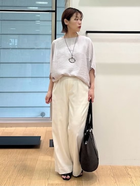 「INDIVI（インディヴィ）のアイテム」を使った、asamiさん（レディース・156cm）の夏コーディネート