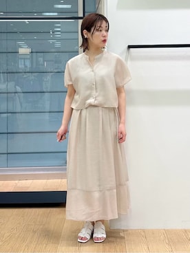 「INDIVI（インディヴィ）のアイテム」を使った、asamiさん（レディース・156cm）の春コーディネート