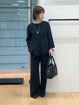 「HusHusH（ハッシュアッシュ）のアイテム（パンツ）」を使った、asamiさん（レディース・156cm）の冬コーディネート
