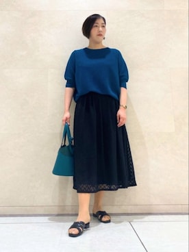 「ドルマンスリーブ」｜「アイテム（その他）」を使った、Itoさん（レディース・160cm）の夏コーディネート