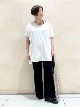 「ドルマンスリーブ」｜「アイテム（その他）」を使った、Itoさん（レディース・160cm）の夏コーディネート