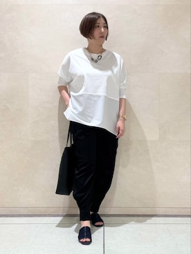 「ドルマンスリーブ」｜「アイテム（その他）」を使った、Itoさん（レディース・160cm）の秋コーディネート
