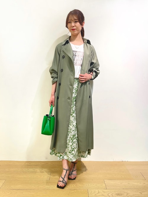 Indivi インディヴィ ドレープトレンチコート 21特集 ドレープトレンチコート