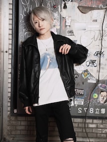 【美品】アヴィレックス スタジャン スナップカーディガン (ブラックＬサイズ) L-STADIUM JKT SIGNATURE LOGO/スタジアムジャケット