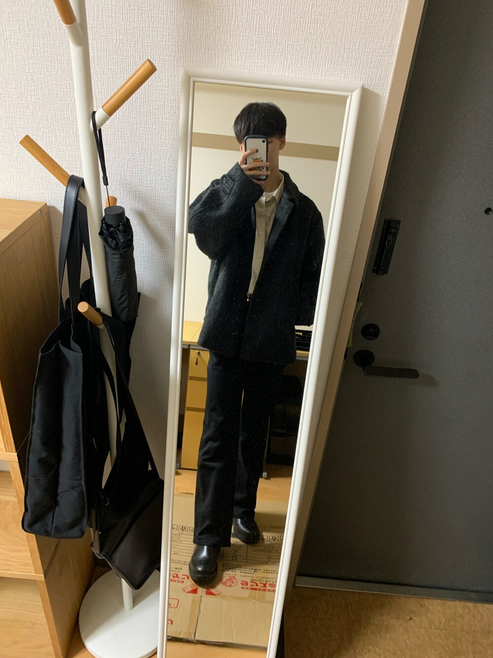 「ootd、シャギーブルゾン、メンズコーデ、未来のWEARISTAプロジェクト」｜「UNIQLOのアイテム（シャツ/ブラウス、ベージュ系）」を使った、touya513616さん（メンズ・173cm）の秋コーディネートの1枚目の写真