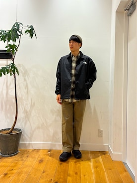 「アイテム（ニットキャップ/ビーニー）」を使った、ririru1300さん（メンズ・175cm）の秋コーディネート