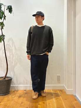 「URBAN RESEARCH DOORS（アーバンリサーチドアーズ）のSnow Peak Apparel　Corduroy Cap（キャップ）」を使った、ririru1300さん（メンズ・175cm）の秋コーディネート