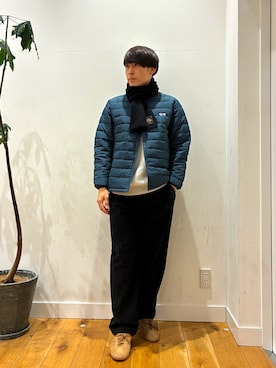 「アイテム（マフラー）」を使った、ririru1300さん（メンズ・175cm）の秋コーディネート