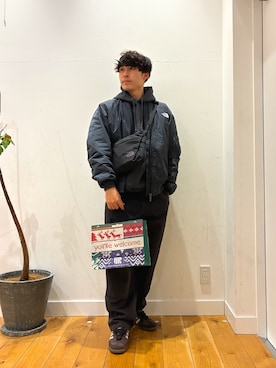 「アイテム（その他アウター、グレー系）」を使った、ririru1300さん（メンズ・175cm）の冬コーディネート