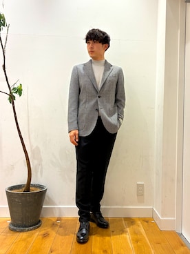 「アイテム（スーツジャケット）」を使った、ririru1300さん（メンズ・175cm）の冬コーディネート