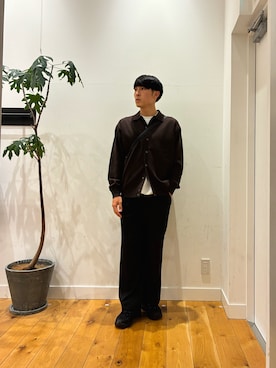 「URBAN RESEARCH DOORS（アーバンリサーチドアーズ）の『XLサイズ/WEB限定/仁村紗和さん着用』『UR TECH 200日ニット』シャツ カーディガン（カーディガン/ボレロ）」を使った、ririru1300さん（メンズ・175cm）の秋コーディネート