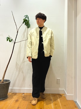 「アイテム（テーラードジャケット、ホワイト系）」を使った、ririru1300さん（メンズ・175cm）の秋コーディネート