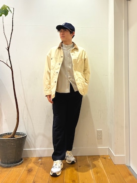 「アイテム（カバーオール）」を使った、ririru1300さん（メンズ・175cm）の冬コーディネート