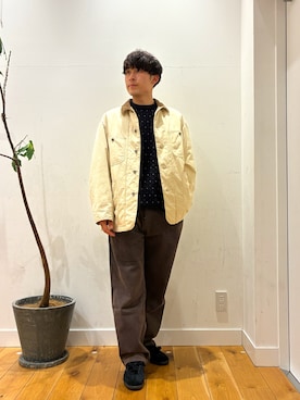 「アイテム（カバーオール）」を使った、ririru1300さん（メンズ・175cm）の秋コーディネート