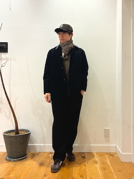 「アイテム（マフラー）」を使った、ririru1300さん（メンズ・175cm）の冬コーディネート
