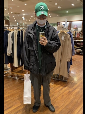 「TENBOX（テンボックス）のアイテム（スリッポン）」を使った、ゆさん（メンズ・176cm）の春コーディネート