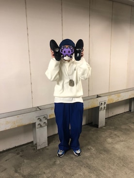 「TENBOX（テンボックス）のアイテム（スリッポン）」を使った、ゆさん（メンズ・176cm）の冬コーディネート