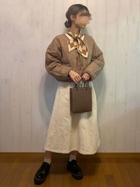 「Heather（ヘザー）のアイテム（その他アウター）」を使った、saillyaさん（レディース・155cm）の秋コーディネート