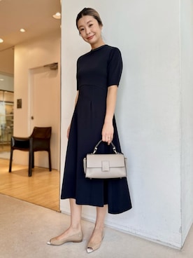 アセテートナイロンミラノリブ ハイウエストワンピースを使った人気