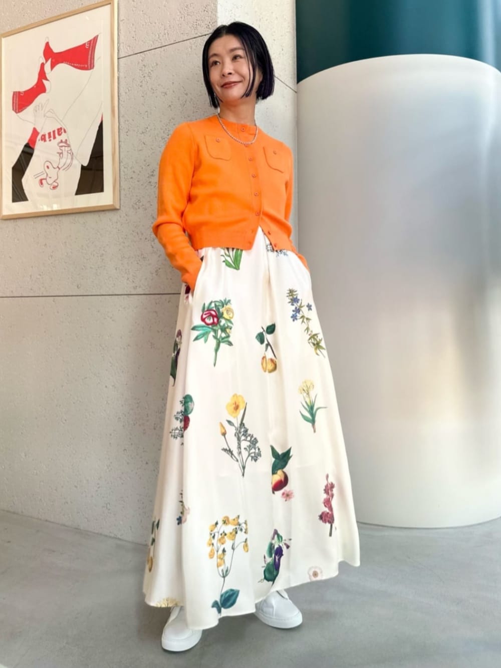 caban（キャバン）の「BLOOMIN' ART プリントロングワンピース