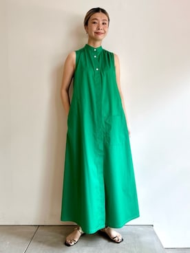 「シャツワンピ」｜Hanada_TOMORROWLANDさん（レディース・166cm）の夏コーディネート