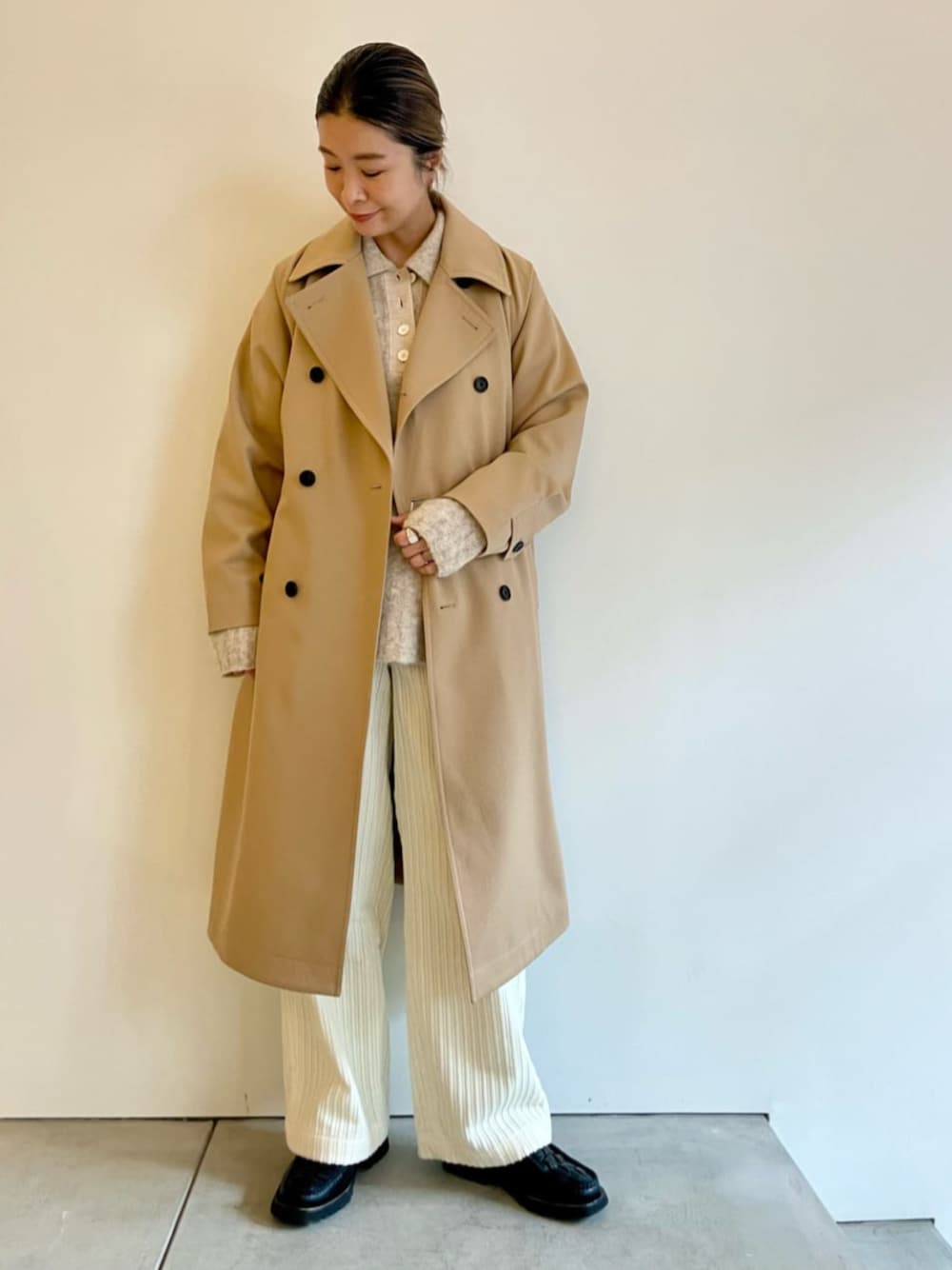 CABaN ウールギャバジン ロングトレンチコートを使った人気