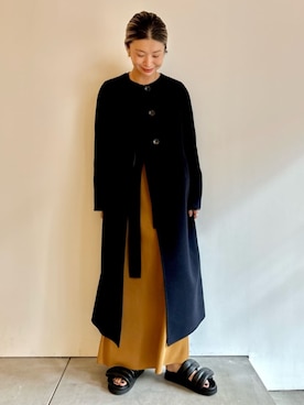 「トゥモローランド」｜「アイテム（ダッフルコート）」を使った、Hanada_TOMORROWLANDさん（レディース・166cm）の秋コーディネート