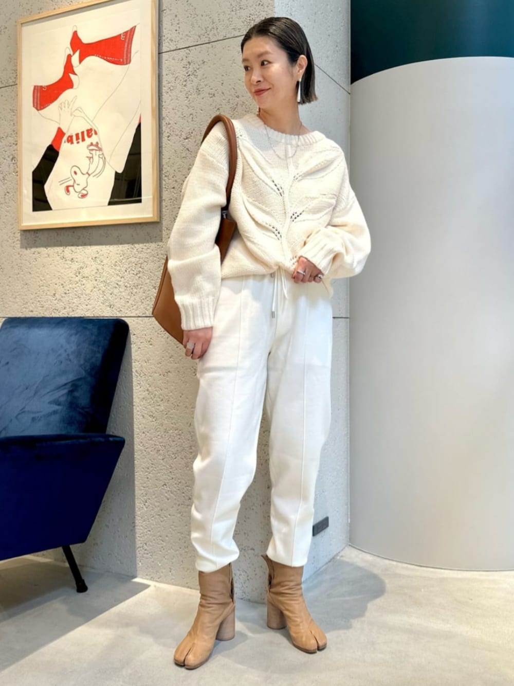 CABaN ウール リーフハンドクルーネックプルオーバーを使った人気