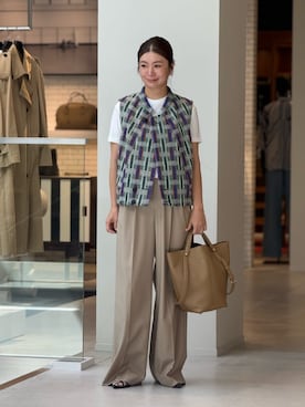 「EDITION（エディション）のアイテム」を使った、Hanada_TOMORROWLANDさん（レディース・166cm）の夏コーディネート