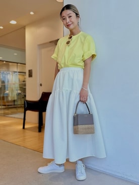 ペイズリーマトラッセ ギャザーロングスカートを使った人気