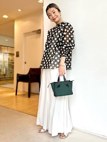 美品✨ トゥモローランドコレクション 2wayドット ボウタイブラウス シアー 楽天市場】□福袋対象B□2wayフロッキードットボウタイシアーブラウス