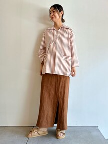 Bacca スカート BACCA スカート ポリエステルレーヨン ラップロングスカート