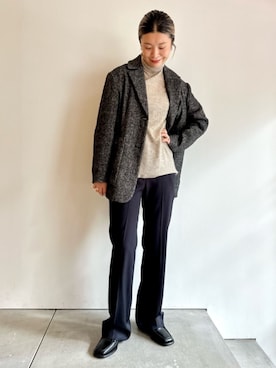 「トゥモローランド」｜「アイテム（ダッフルコート）」を使った、Hanada_TOMORROWLANDさん（レディース・166cm）の秋コーディネート
