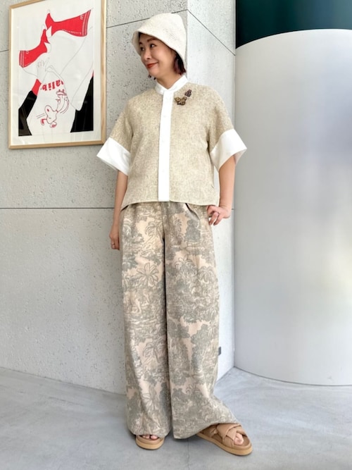 CABaN ストローヤーン ワイドカフスシャツ caban（キャバン）の「ストローヤーン ワイドカフスシャツ