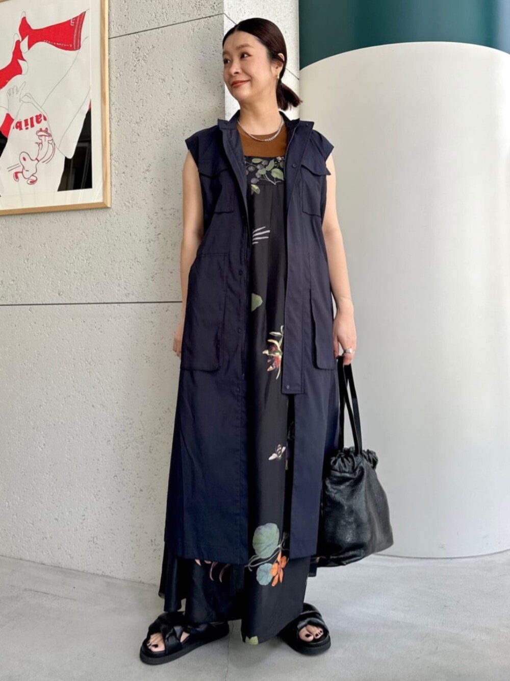 caban（キャバン）の「コットンシルクストレッチ ロングジレ（その他
