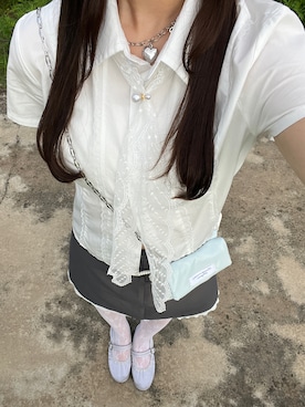 「アイテム（ポーチ）」を使った、mio👨🏼‍💼🥣‎⋆˙さん（レディース・154cm）の秋コーディネート