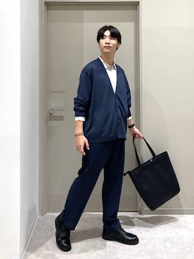 「GLOBAL WORK（グローバルワーク）の軽量ジャストポケット/A4 Zipトート/243948（トートバッグ、ブラック系）」を使った、ゆさん（メンズ・175cm）の夏コーディネート