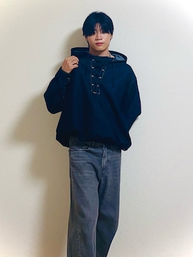 「アイテム（パーカー）」を使った、Neoさん（メンズ・169cm）の夏コーディネート