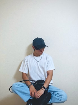 「GU（ジーユー）のアイテム（帽子）」を使った、Neoさん（メンズ・169cm）の夏コーディネート