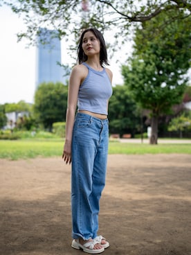 「アイテム（サンダル）」を使った、mugpro2ndさん（レディース・155cm）の夏コーディネート