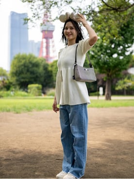「one after another NICE CLAUP（ワンアフターアナザーナイスクラップ）のアイテム」を使った、mugpro2ndさん（レディース・155cm）の夏コーディネート