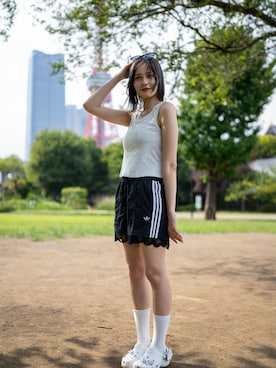 「アイテム（サンダル）」を使った、mugpro2ndさん（レディース・155cm）の夏コーディネート