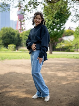 「アイテム（ナイロンジャケット）」を使った、mugpro2ndさん（レディース・155cm）の夏コーディネート