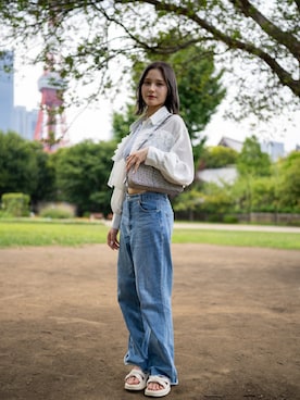 「earth music&ecology（アースミュージックアンドエコロジー）のアイテム」を使った、mugpro2ndさん（レディース・155cm）の秋コーディネート